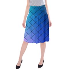 Blue Pattern Plain Cartoon Midi Beach Skirt by BangZart