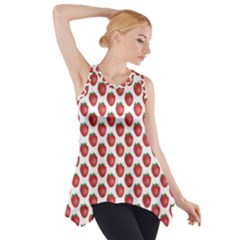 Fruit Strawberry Pattern  Side Drop Tank Tunic by ShiroSan