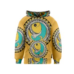 Madhubani Fish Indian Ethnic Pattern Kids  Pullover Hoodie