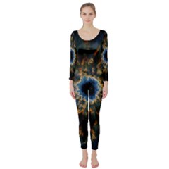 Crazy  Giant Galaxy Nebula Long Sleeve Catsuit by BangZart