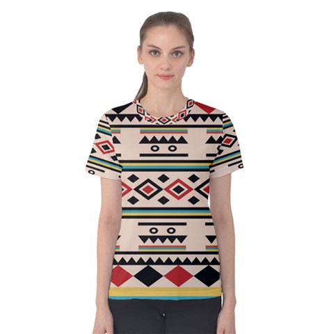 Tribal Pattern Women s Cotton Tee by BangZart