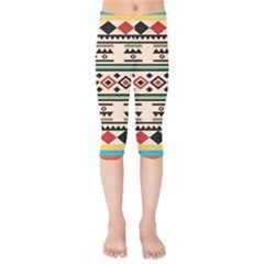 Tribal Pattern Kids  Capri Leggings 