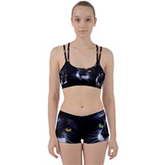 Face Black Cat Women s Sports Set