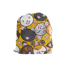 Cats Cute Kitty Kitties Kitten Drawstring Pouches (large)  by BangZart