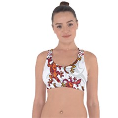 Ornate Lizards Cross String Back Sports Bra