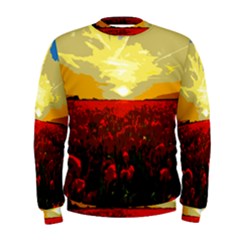 Poppy Field Men s Sweatshirt by Valentinaart