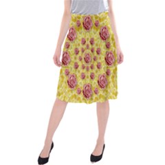 Roses And Fantasy Roses Midi Beach Skirt