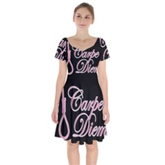 Carpe Diem  Short Sleeve Bardot Dress