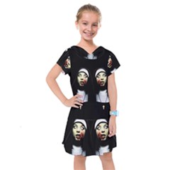 Horror Nuns Kids  Drop Waist Dress by Valentinaart