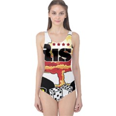 Nuclear Explosion Trump And Kim Jong One Piece Swimsuit by Valentinaart