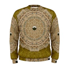 Golden Forest Silver Tree In Wood Mandala Men s Sweatshirt by pepitasart