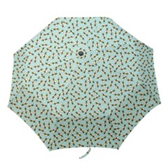 Blue Honeybee Pattern Folding Umbrellas