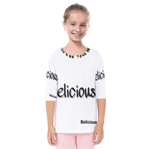 Belicious Logo Kids  Quarter Sleeve Raglan Tee by beliciousworld