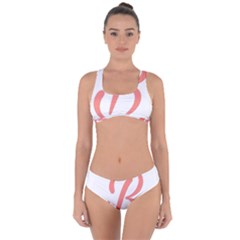 Belicious World  b  In Coral Criss Cross Bikini Set