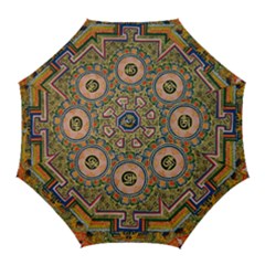 Asian Art Mandala Colorful Tibet Pattern Golf Umbrellas