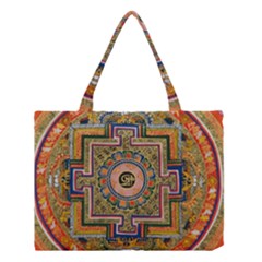 Asian Art Mandala Colorful Tibet Pattern Medium Tote Bag by paulaoliveiradesign