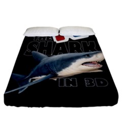 The Shark Movie Fitted Sheet (california King Size) by Valentinaart