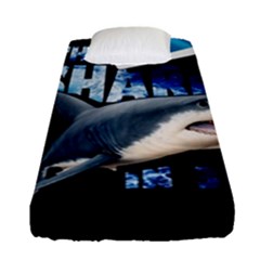 The Shark Movie Fitted Sheet (single Size) by Valentinaart