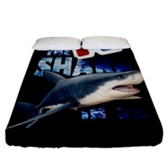 The Shark Movie Fitted Sheet (california King Size) by Valentinaart