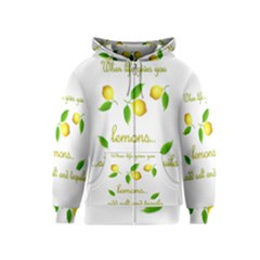 When Life Gives You Lemons Kids  Zipper Hoodie by Valentinaart