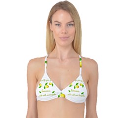 When Life Gives You Lemons Reversible Tri Bikini Top by Valentinaart