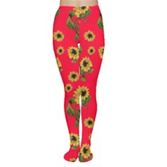 Sunflowers Pattern Women s Tights by Valentinaart