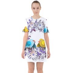 Flowers Floral Flowery Spring Mini Dress by Nexatart