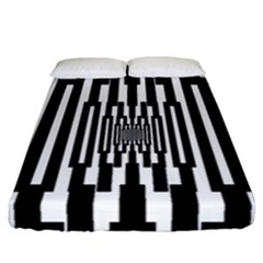 Black Stripes Endless Window Fitted Sheet (california King Size)