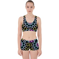 Colored Window Mandala Work It Out Sports Bra Set