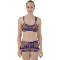 Pearl Lace And Smiles In Peacock Style Women s Sports Set by pepitasart