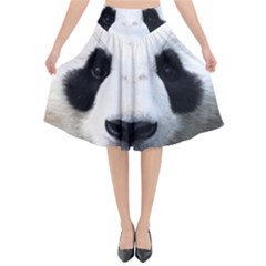 Panda Face Flared Midi Skirt by Valentinaart