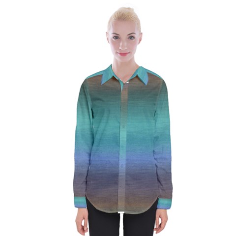 Ombre Womens Long Sleeve Shirt by ValentinaDesign