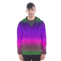 Ombre Hooded Wind Breaker (men) by ValentinaDesign