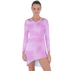 Ombre Asymmetric Cut-out Shift Dress