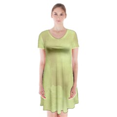 Ombre Short Sleeve V-neck Flare Dress by ValentinaDesign