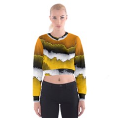 Ombre Cropped Sweatshirt by ValentinaDesign