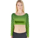 Halftone Circle Background Dot Long Sleeve Crop Top View1