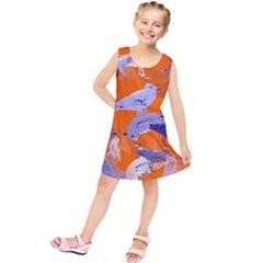 Seagull Gulls Coastal Bird Bird Kids  Tunic Dress by Nexatart