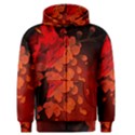 Cherry Blossom, Red Colors Men s Zipper Hoodie View1