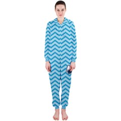 Chevron Shark Pattern Hooded Jumpsuit (ladies) 