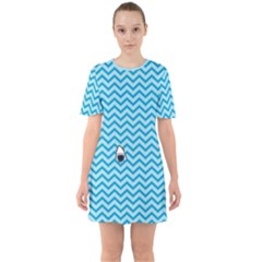 Chevron Shark Pattern Mini Dress by emilyzragz