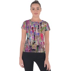 Colorful Shaky Paint Strokes                        Short Sleeve Sports Top by LalyLauraFLM