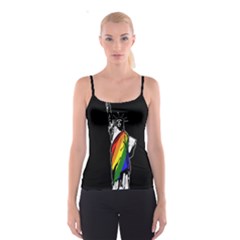 Pride Statue Of Liberty  Spaghetti Strap Top by Valentinaart
