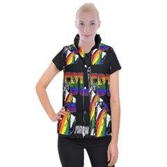 Lgbt New York Women s Button Up Puffer Vest by Valentinaart