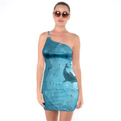 Shark One Soulder Bodycon Dress by Valentinaart