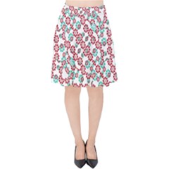 Multicolor Graphic Pattern Velvet High Waist Skirt by dflcprints