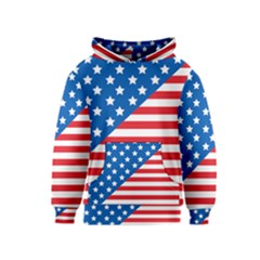 Usa Flag Kids  Pullover Hoodie by stockimagefolio1