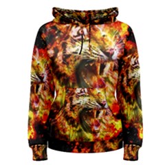 Fire Tiger Women s Pullover Hoodie by stockimagefolio1