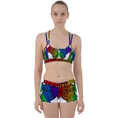 Rainbow Butterfly  Women s Sports Set