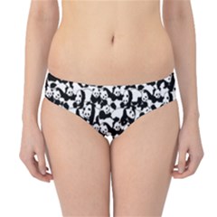 Panda Pattern Hipster Bikini Bottoms by Valentinaart